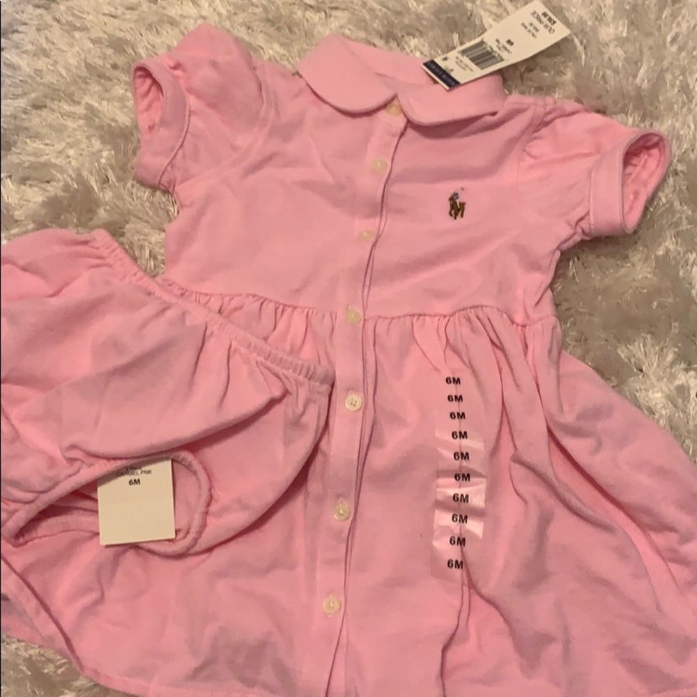 NWT Ralph Lauren Polo pink cotton dress